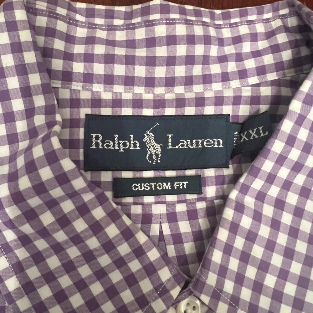 Ralph Lauren Men's Purple Checkered Shirt